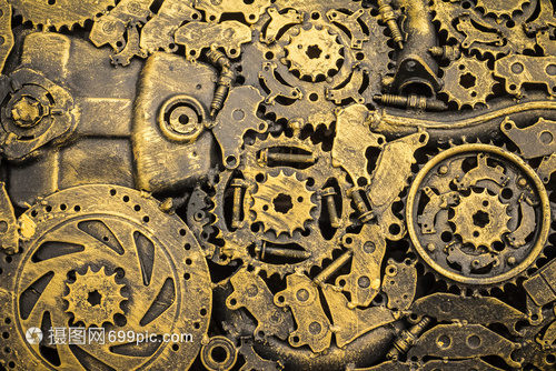 本底金屬古董機械